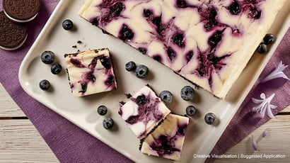 Blueberry-Swirl Oreo Cheesecake