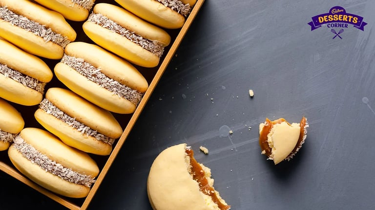 Feature Image - Alfajores Dulce de leche cookie sandwiches