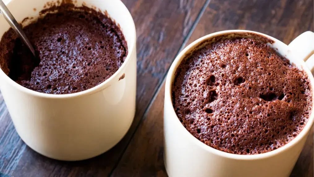 Your 2-minute chocolate mug cake is ready to eat straight from the mug