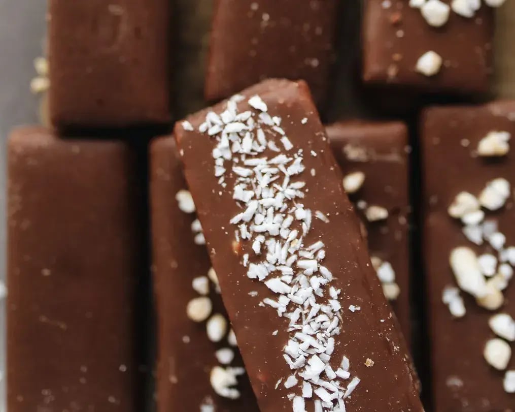 nutty chocolate tahini bars