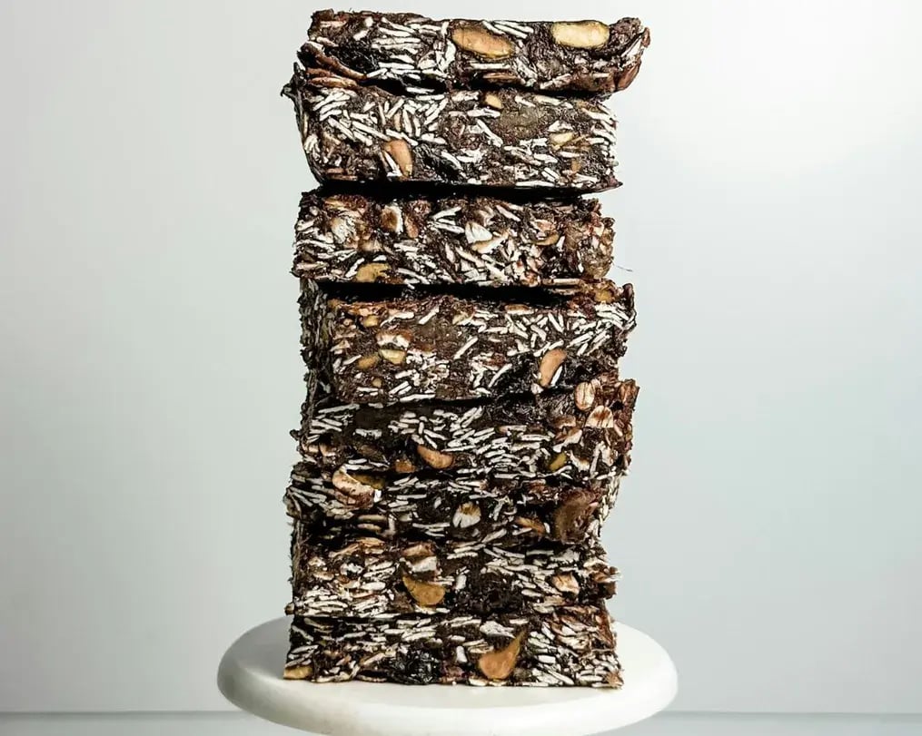 tahini bars stacked