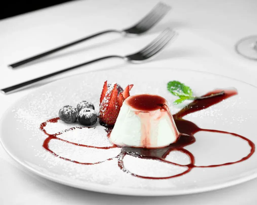 Oreo and Raspberry Coulis