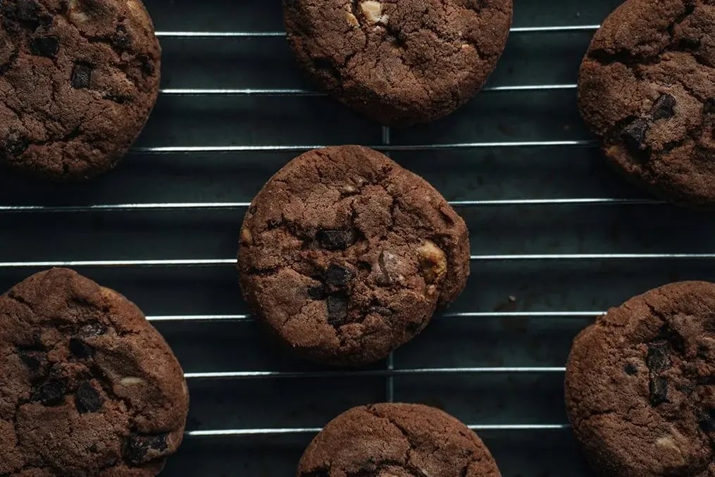 Walnut orange dark chocolate cookies