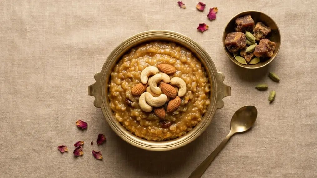 Sweet Pongal Recipe Temple Style