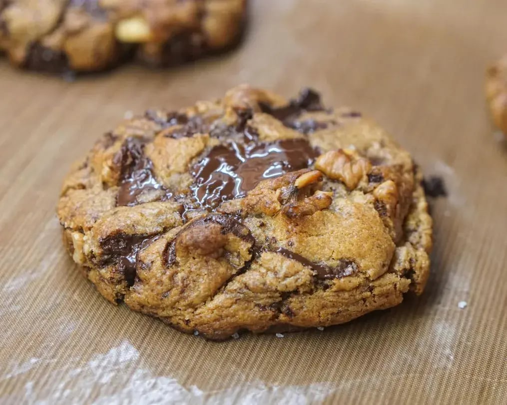 Closeup Of Chocolate Chip Cookie