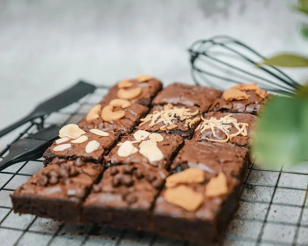 Wine Brownie Batch With Different Toppings