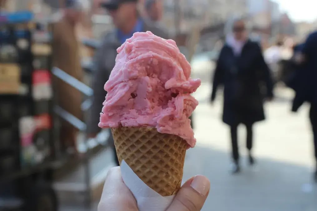Rosewater Gelato Final Product
