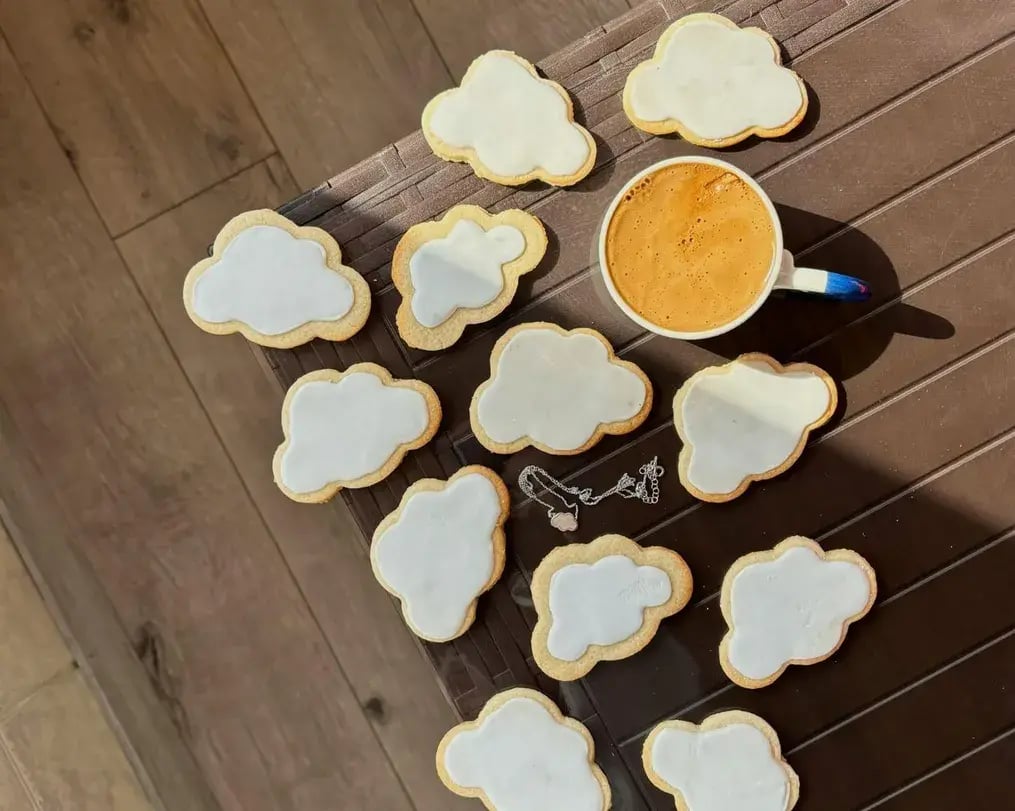Cloud Shaped Chai Spiced Cookies