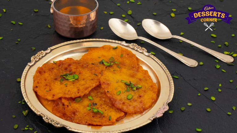 Feature Image - Classic Indian Malpua With Pistachio Toppings