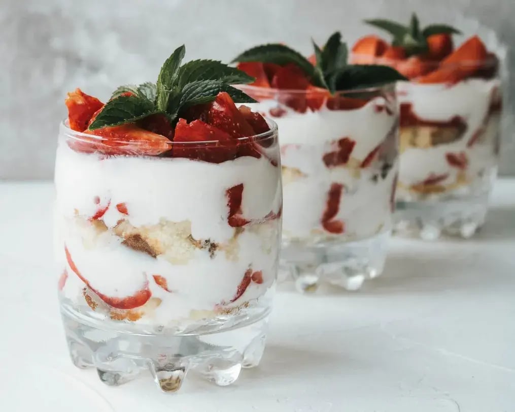 Wine Soaked Berry Trifle Individual Servings