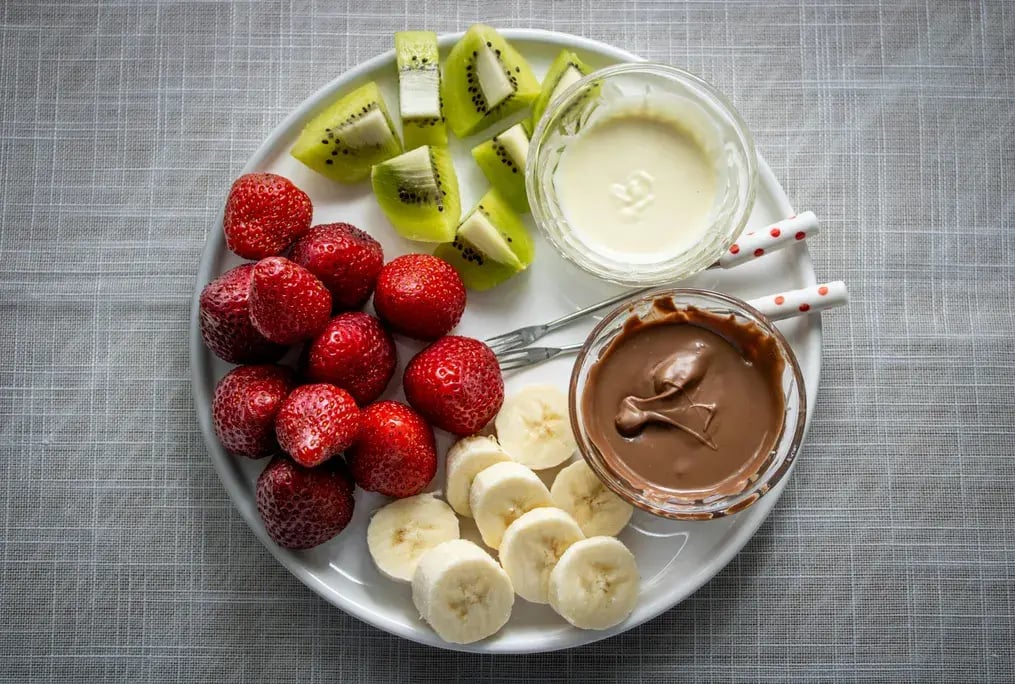 Fruits Cut To Be Dipped In Chocolate