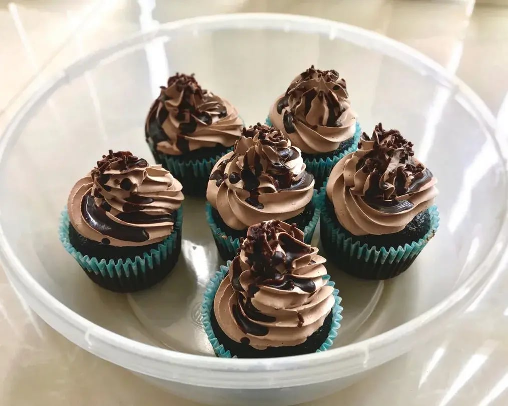 Vegan Frosted Chocolate Cupcakes