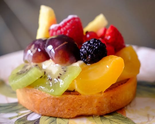 assembled fruit tart