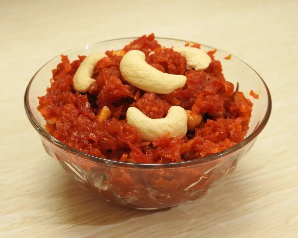chocolate added gajar ka halwa