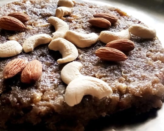 Lauki Halwa With Fruits And Nuts And Chocolate Mixed In