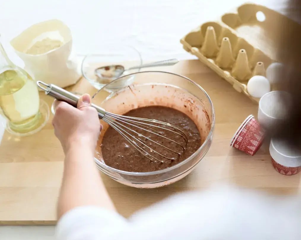 Brownie Batter Being Made