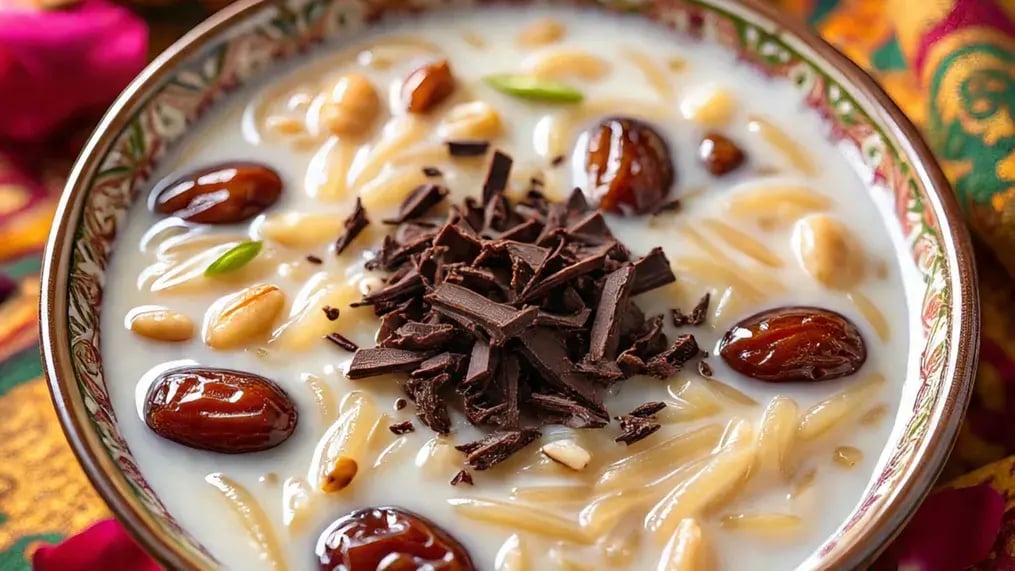 Sheer Khurma With Chocolate Garnish