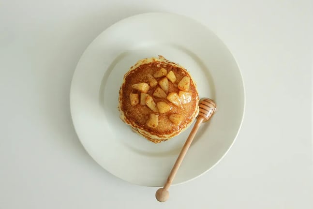 Apple Cider Butterscotch Pancakes with Crispello Crunch: A Breakfast Delight