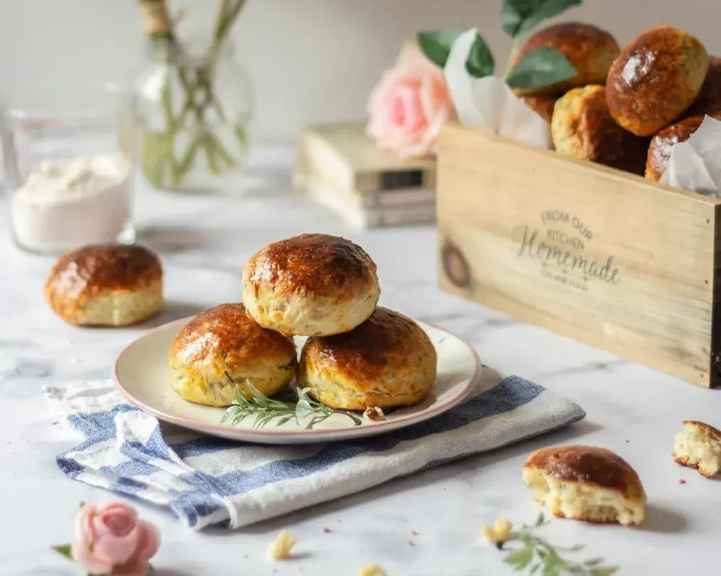 American scones on a plate