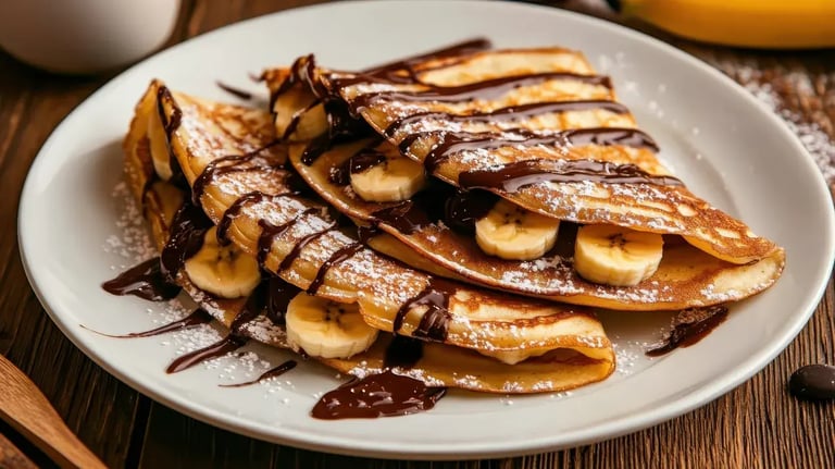 Banana Bournville Crepes How To Keep Them Light And Fold Friendly