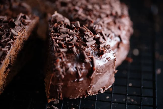 Feature Image - Decadent Matilda Chocolate Cake With Fudge Icing And Shavings