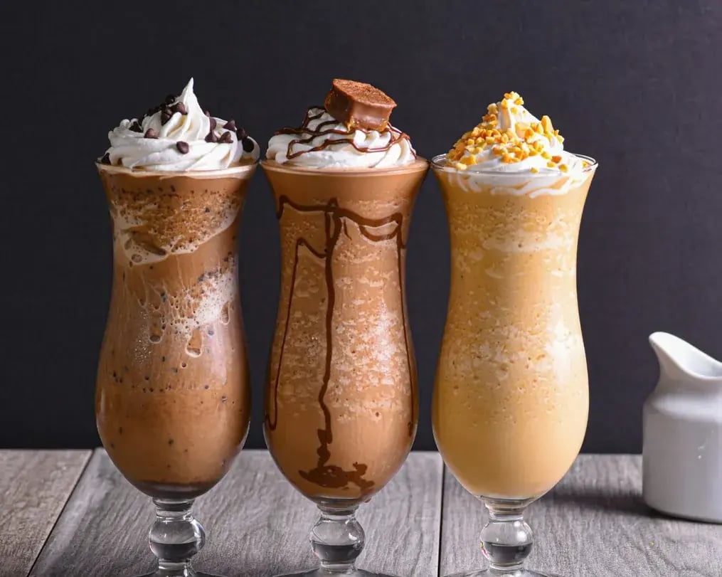 Vanilla Chocolate Milkshake Differing Ratios Of Ingredients