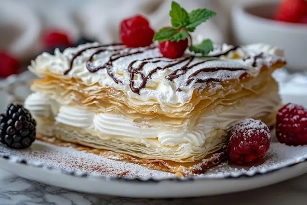 Bite-sized new desserts that are worthy to be showcased at every food fest - Raspberry Basil Mille-Feuille