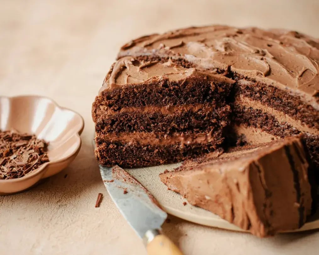 Bournville Hazelnut Cake Sliced Out