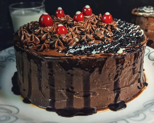 Bournville Hazelnut Cake Elaborate Slice With Cream