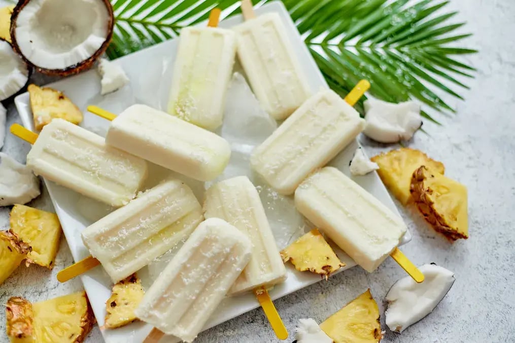 Coconut Pineapple Popsicles