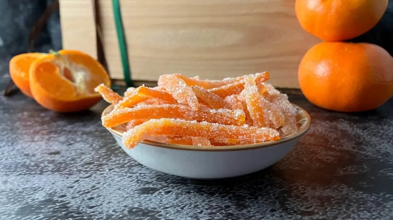 Fruit peel candy dipped in Dairy Milk