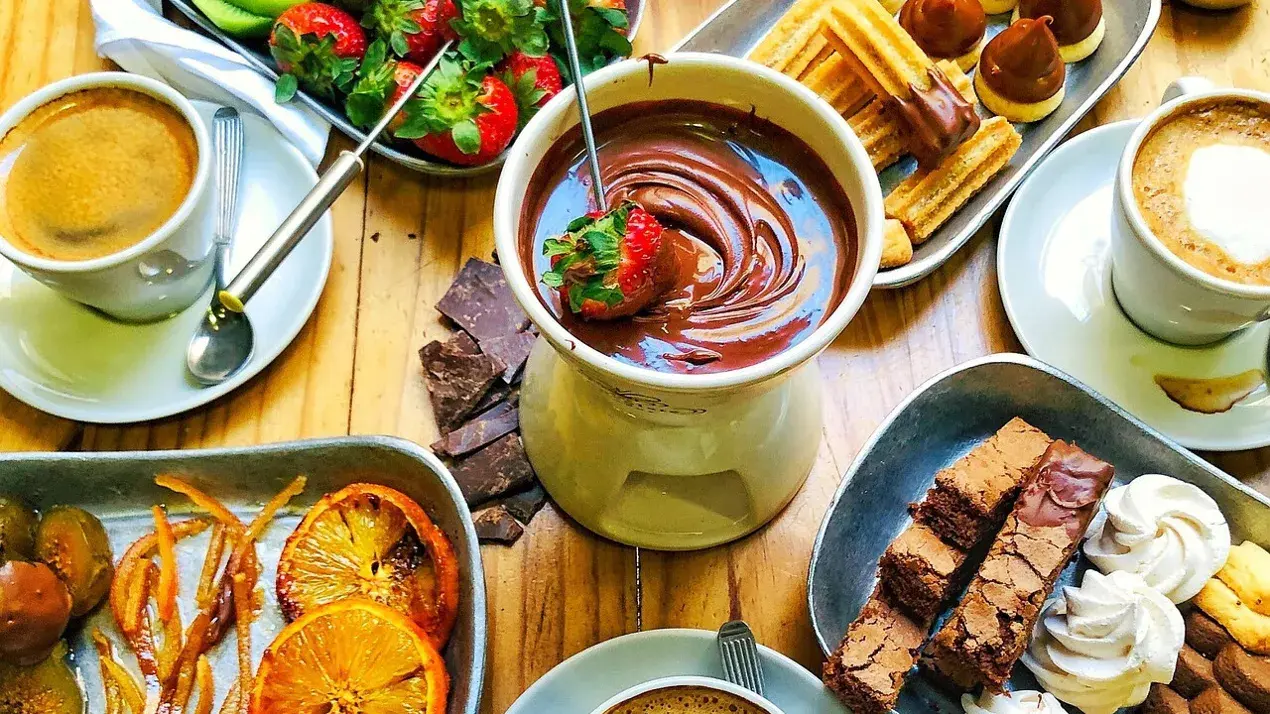 Caramel Chocolate Fondue with Cashews Serving Ideas and Dipping Tricks