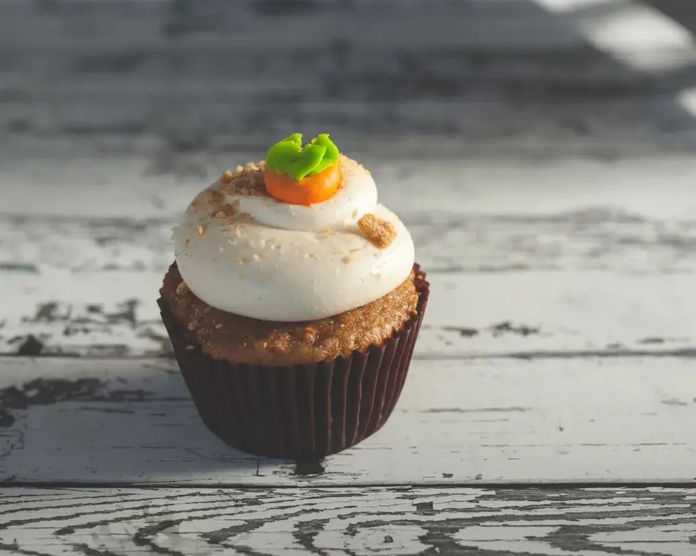 A single Carrot Cake Cupcake
