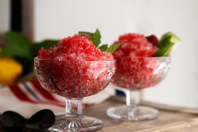 Chill Out with a Refreshing Raspberry Granita Dessert