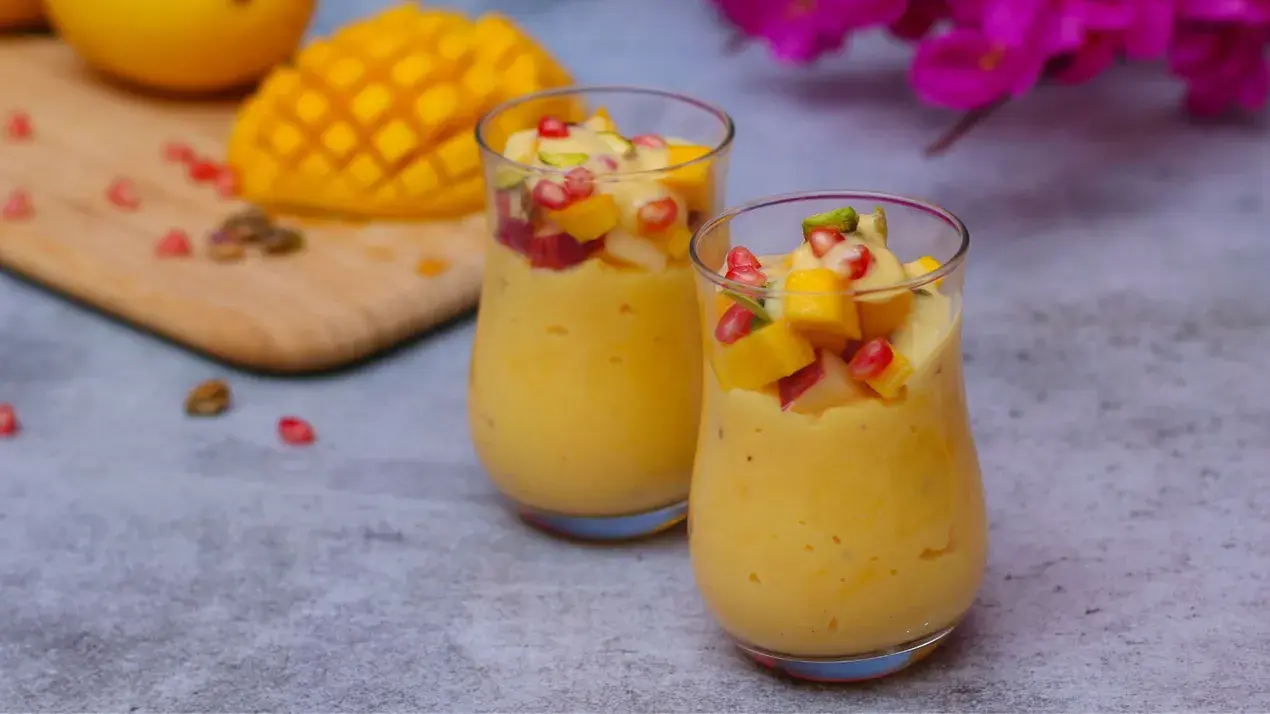 Chilled Mango Custard with Chocolate Chips in Just 5 Simple Steps