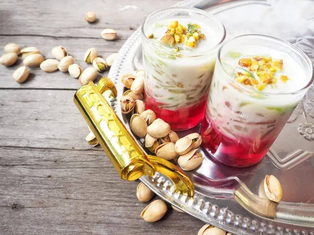 Falooda served chilled