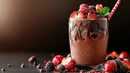 Chocolate Berry Smoothie With A Pistachio Twist