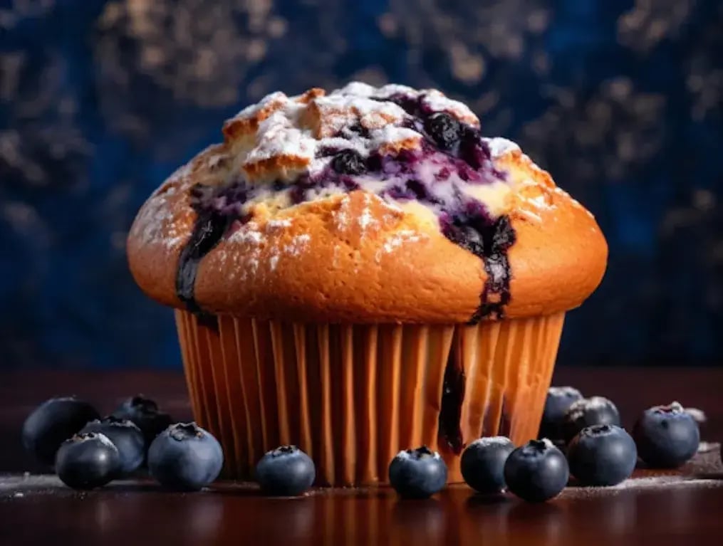 How To Bake Chocolate Blueberry Muffins with Brownie Chunks