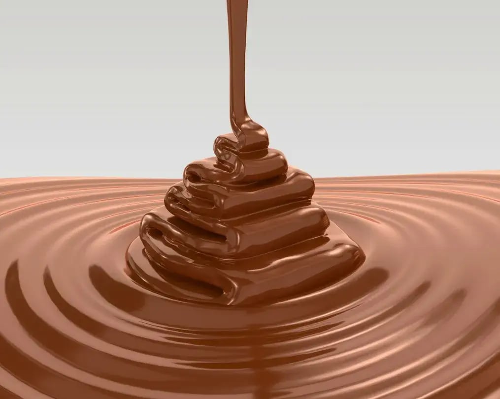 melted chocolate for dessert