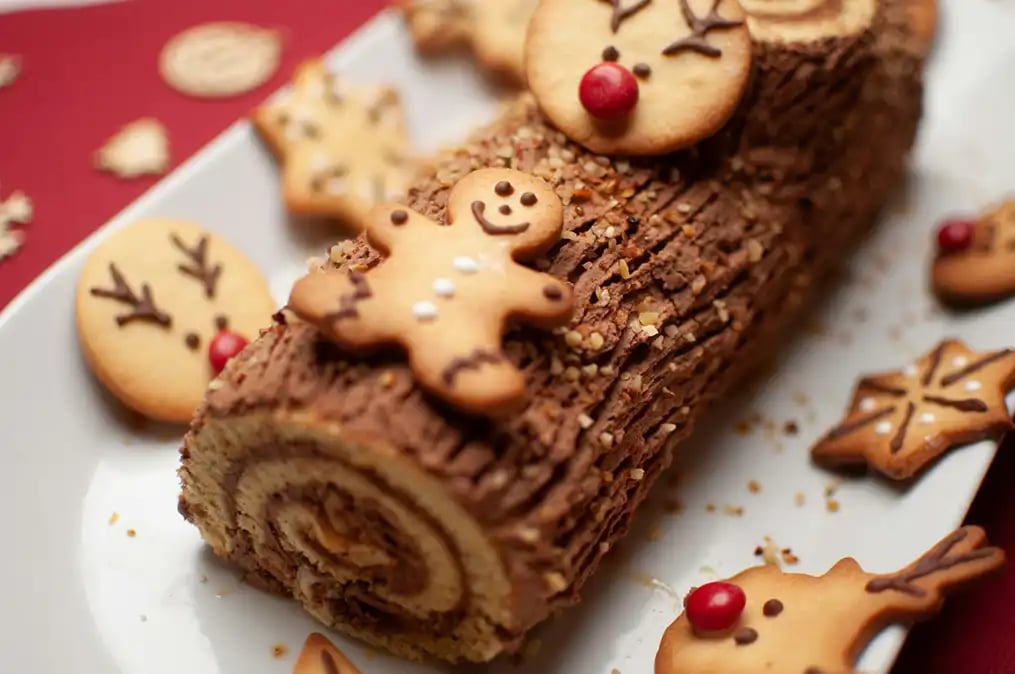 Old-fashioned Chocolate Yule Log