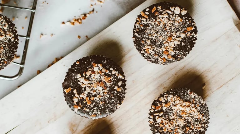 Chocolate Peanut Pie with Walnut Base