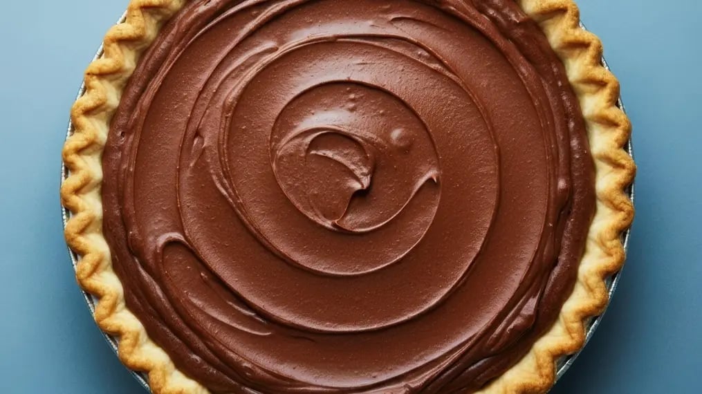 Chocolate Peanut Pie with Walnut Base