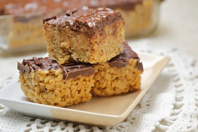Chocolate Rice Krispie Treats With Almonds