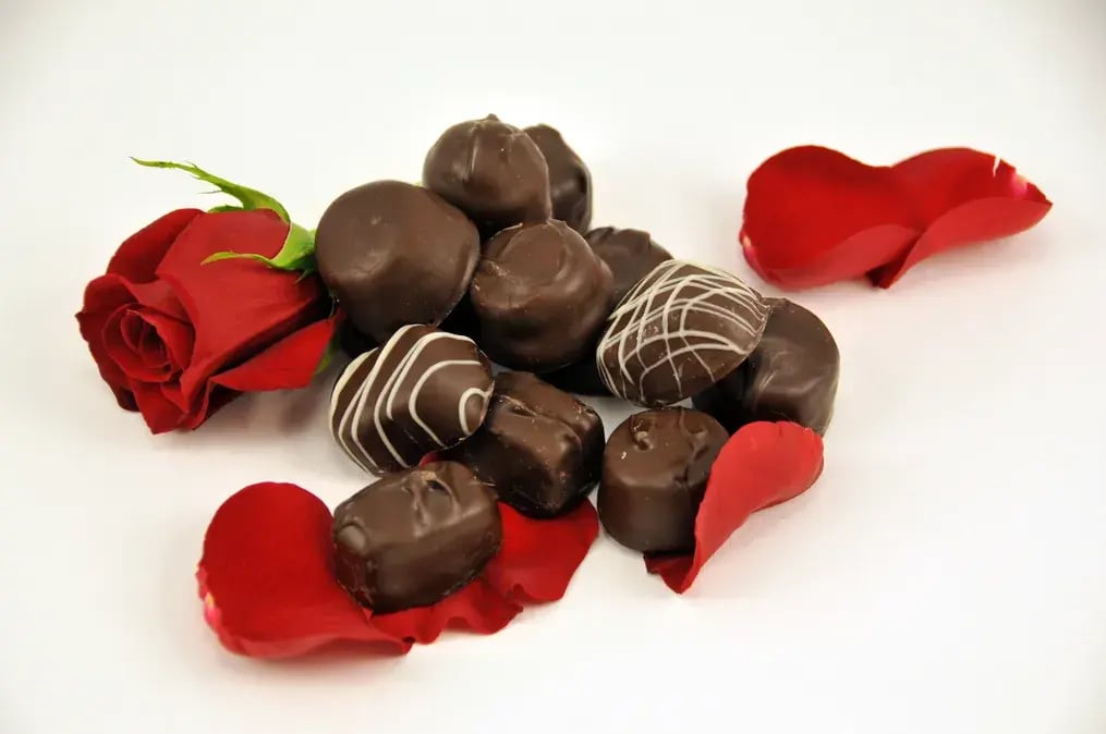 Dark Chocolate & Rose Truffles