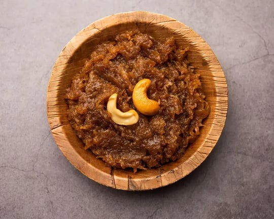 Semolina Halwa With Almonds And Dairy Milk