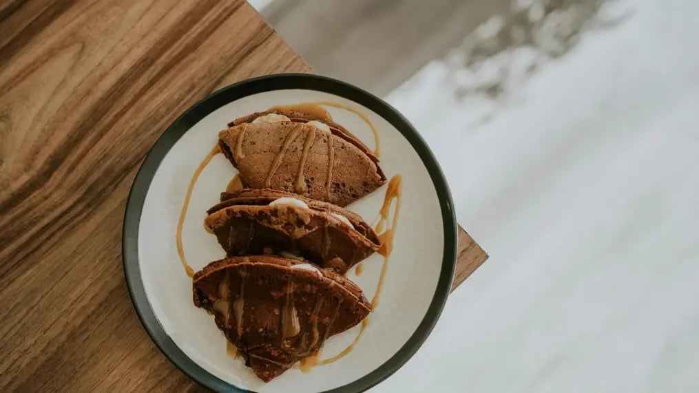 chocolate cinnamon hazelnut pancake