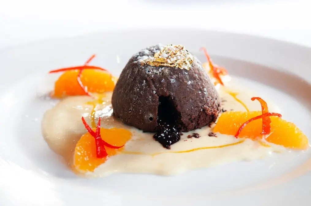 Chocolate Soufflé with Orange Zest