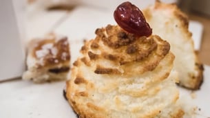 Coconut Macaroons with Bournville Bits Chewy Centres Crisp Tops