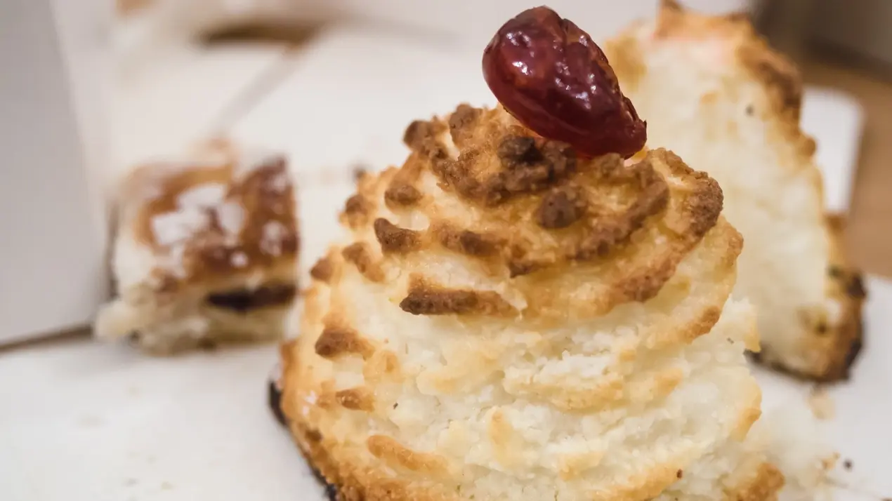 Coconut Macaroons with Bournville Bits Chewy Centres Crisp Tops