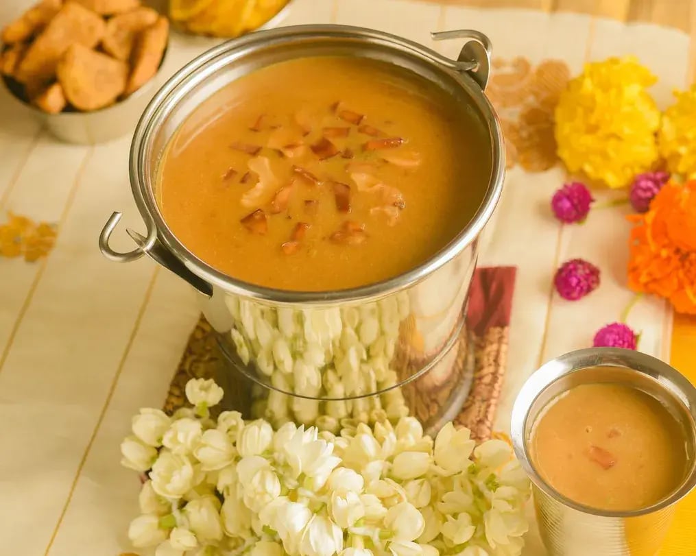 coconut milk kheer with dates and nuts